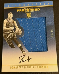 2016-17 Panini Preferred Silhouettes Rookies /99 Domantas Sabonis Rookie Auto RC - Picture 1 of 2