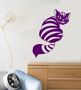 Vinyl Wall Decal Cartoon Funny Cheshire Cat Children's Room Decor (2570ig) - Picture 1 of 3