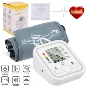 Digital Blutdruckmessgerät Oberarm-LCD Blutdruck Monitor Automatische~Pulsmesser - Bild 1 von 13