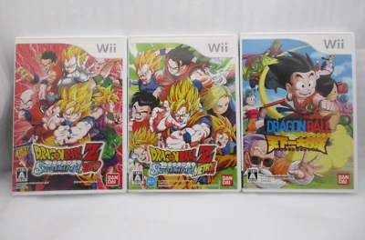 Wii Dragonball Tenkaichi Daibouken, Z Sparking Neo & Meteor 3Games Japan DB DBZ - Image 1 of 4