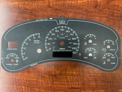 Chevy Silverado GMC Sierra 1999-2002 OEM transmisión de gasolina medidor de temperatura cara 16230618 2001 Foto 1 de 4