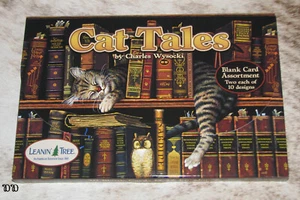 LEANIN TREE "Cat Tales" 20 GREETING CARDS #90737~2 each 10 Designs~Blank Inside~ - Picture 1 of 3