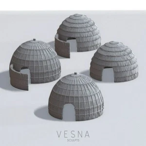 Zulu Reed Huts Afican Tribe Scatter Terrain Scenery Landscape TTRPG Fantasy dnd - Picture 1 of 3