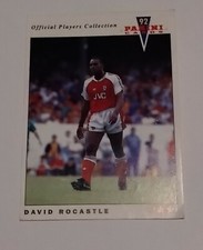 ARSENAL FOOTBALL CLUB PANINI 1992 PLAYERS COLLECTION CARD # 11 DAVID ROCASTLE DR