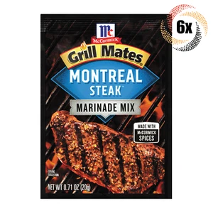 6x Packets McCormick Grill Mates Montreal Steak Marinade Seasoning Mix | .71oz - Picture 1 of 2