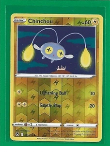 Pokémon TCG SWSH Silver Tempest Chinchou #51/195 Common Reverse Holo - Imagen 1 de 2