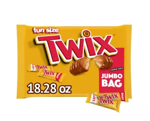 TWIX Fun Size Caramel Cookie Chocolate Candy Bars - 18.28 oz Bulk Candy Jumbo... - Picture 1 of 1