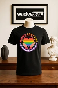 Happy LGBT Day Latina Girls Big Bitties Adult Humor Funny Graphic Tee Shirt - Picture 1 of 12