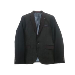 Ted Baker London Septa Wool Mix Contrast Blazer Suit Jacket - Grey / UK M (3)