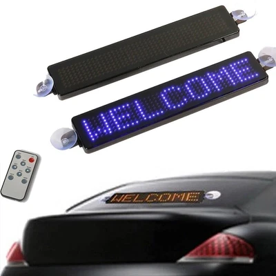 12V  Programmable LED Sign Scrolling Display Board Message Display 23cm x 5cm - Image 1 of 4