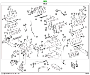 TOYOTA LEXUS RC F GS F Gasket Kit Engine Overhaul Genuine JDM 04111-38310 - Picture 1 of 1