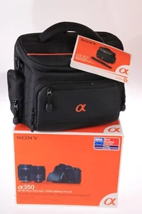 SONY ALPHA A350 Camera Box Zoom Kit w/18-70&55-200 DT Lens NEW NOS +LCS-SC5 Bag - Bild 1 von 15