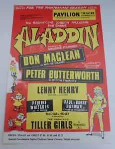 Peter Butterworth Lenny Henry Chuckle Brothers Bournemouth Pantomime Flyer 1977 - Picture 1 of 3