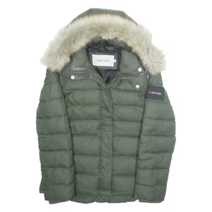 CALVIN KLEIN Womens Parka Coat Green Hooded XS - Picture 1 of 6