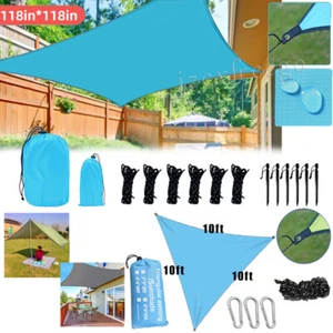 Tienda de campaña 10x10 pies lona refugio solar hamaca impermeable dosel mosca lluvia - Imagen 1 de 27
