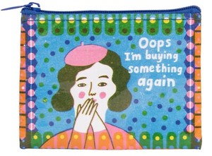 Rolling In It  - Coin Purse - Blue Q 95% Recycled Material  (New W/ Tags)