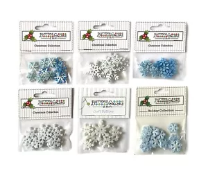Buttons Galore 50+ Assorted SNOW Snowflakes Theme Buttons for Sewing & Crafts - Picture 1 of 7