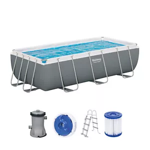 Bestway® Power Steel™ Frame Pool-Set mit Filterpumpe 404 x 201 x 100 cm, grau - Bild 1 von 1
