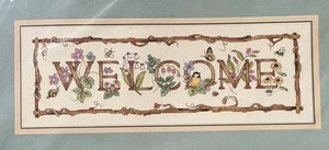 Sunset Inviting Welcome Counted Cross Stitch Kit Floral Bird #13629 NOS Vtg 90s - Picture 1 of 7