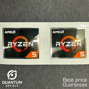2x AMD Ryzen 5 Desktop / Laptop sticker label (NEW) 19mm x 16mm - Picture 1 of 1