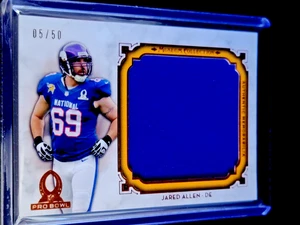 2013 Museum Collection Vikings HOF JARED ALLEN Pro Bowl Jumbo Jersey Relic #5/50 - Picture 1 of 2