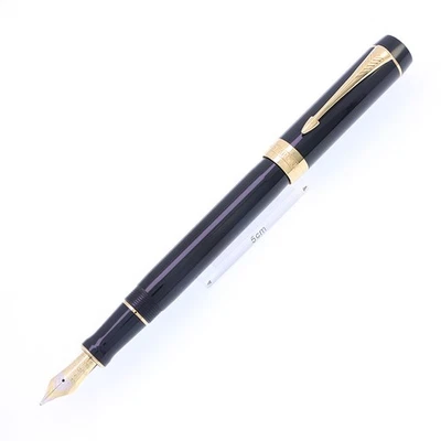 Parker Duofold Classic Black GT Centennial NIB 18K gold Italic writing - Image 1 of 4
