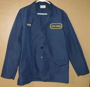 Vintage John Deere Factory Employee Uniform Shirt Patch USA Made Jacke Blau - Bild 1 von 6