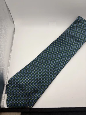 Gravata de seda Barney's New York, azul/(s) masculina(s), lâmina: 3,5”; comprimento: ~58,5” - Imagem 1 de 4