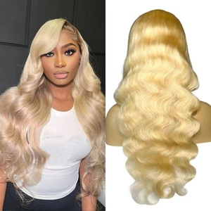 26 Inch 613 Lace Front Wig Human Hair Blonde Wig Human Hair 180% Density 13x4... - Picture 1 of 6