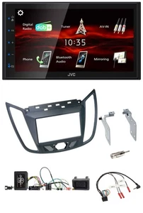 JVC USB Bluetooth Lenkrad DAB 2DIN Autoradio für Ford C-Max ab 2011 grau - Bild 1 von 10
