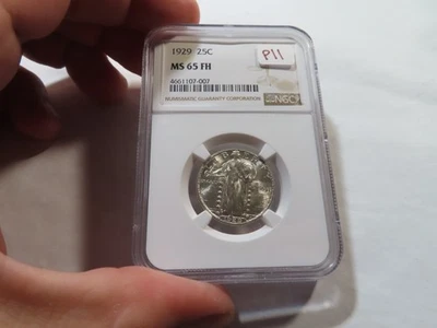P11 USA 1929 Silver Standing Liberty Quarter NGC MS65 Full Head - Image 1 of 2