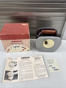 Vntg. Johnson Card Shuffler Model #50 Nestor Johnsonr For 1, 2 Or 3 Decks W/Box - Picture 1 of 15