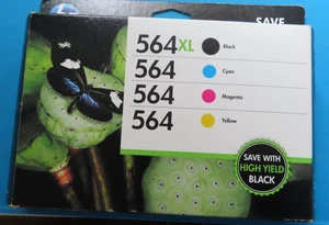 Paquete combinado de tinta HP 564XL / 564 CZ141FN - negro XL + amarillo cian magenta - genuino - Imagen 1 de 6