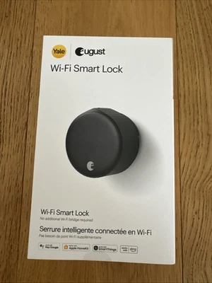 August Home AUG-SL05-M01-G01 Bloqueo Inteligente WiFi, Negro Mate, Nuevo en Caja Foto 1 de 2