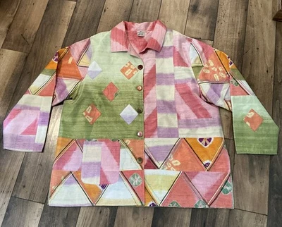 Chaqueta para mujer Parsley & Sage talla 2XL, pasteles geométricos Foto 1 de 4