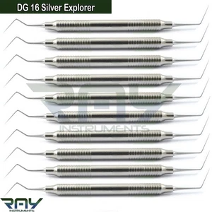 Dental Explorer DG 16 Silver Endodontic Hollow Handle Double Ended Instruments - Picture 1 of 4