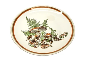 VINTAGE MODERN MID CENTURY RETRO MUSHROOM PLATTER PLATE 70'S BIG 11 5/8” CERAMIC - Picture 1 of 3