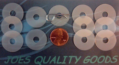 50 RC BODY CLIPS CAR TRUCK BUGGY 1/10 SCALE + 12 THIN RC BODY WASHERS - Image 1 of 2