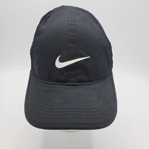 Nike Featherlight Hat Cap Strapback Youth Kids Boys Black Swoosh Logo Fitness - Picture 1 of 14