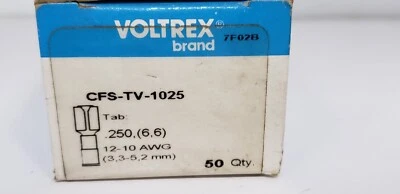 Terminales aislantes de vinilo VOLTREX CFS-TV-1025, 12-10 AWG (CAJA DE 50) NUEVO EN CAJA Foto 1 de 4