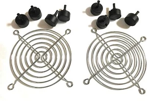 Fan Grill Finger Guard & Round Rubber feet (120mm+8R) - Afbeelding 1 van 3