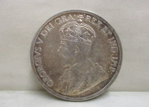 Moneda de plata sin circular extranjera mundial de 1 dólar Canadá 1936 rey Jorge V KM# 31 - Imagen 1 de 8