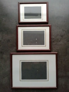 3 x Holz-Bilderrahmen zum Hängen/Stellen 3 Größen einer Serie (auch einzeln) - Bild 1 von 2