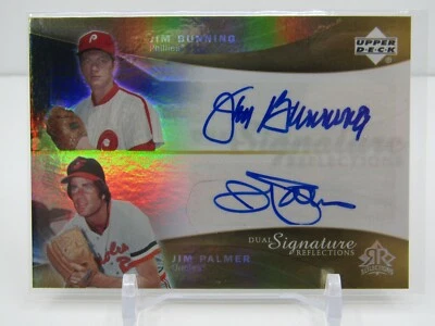 JIM BUNNING/JIM PALMER 2005 UD REFLEXIONES DOBLE AUTÓGRAFO AUTOMÁTICO Foto 1 de 2