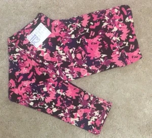 NUEVO CON ETIQUETAS Leggings LuLaRoe ~ TC2 ~ ROSA MAGENTA CREMA FLORES ABSTRACTAS ~ Floral 18+ - Imagen 1 de 2
