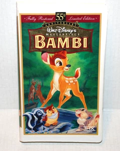 BAMBI VHS TV Video Tape Cartoon Walt Disney's 55th Anniversary Limited Edition b - Picture 1 of 15