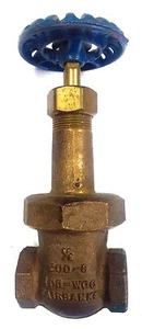 Fairbanks 0234B, 1/2'' FNPT Bronze Absperrschieber 200-S, 400 WOG - Bild 1 von 3