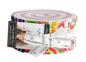 Flower Patches Jelly Roll 21820JR Precut 2.5" Quilt Strips, Bold Cotton Fabric - Picture 1 of 4