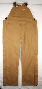 Red Kap Heavyweight Duck Canvas Bib Overalls BD20BD Brown/Beige Men's 44x34 - Picture 1 of 12