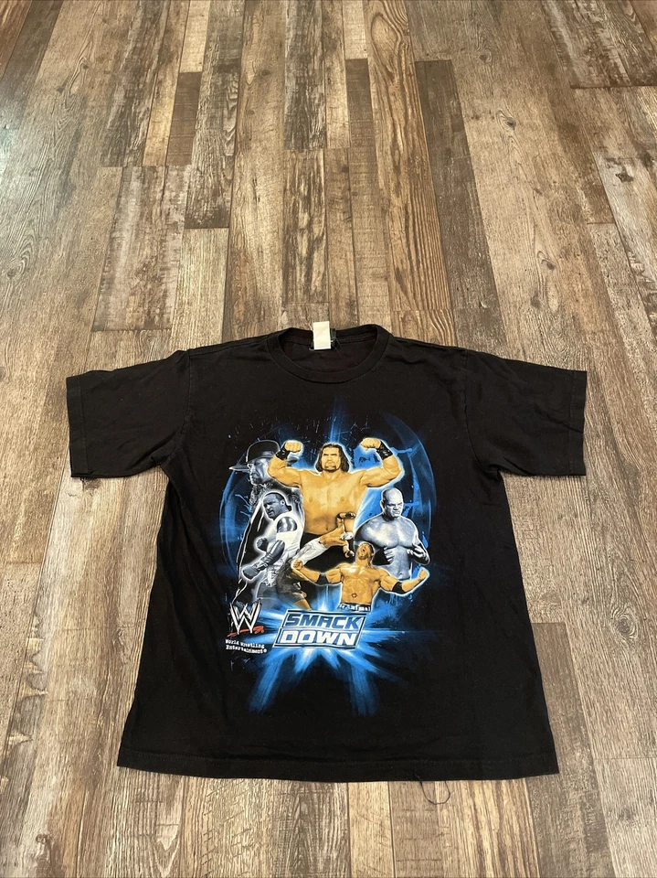 YOUTH Vintage 2007 WWE The Great Khali Undertaker Kane Rey Mysterio Shirt Sz XL - Image 1 of 4